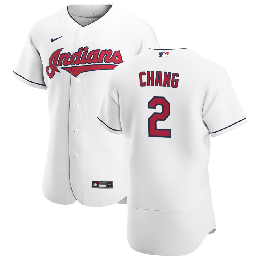 Cleveland Indians 2 Yu Chang Men Nike White Home 2020 Authentic Team MLB Jersey